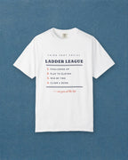 Ladder League Tee in White, styled