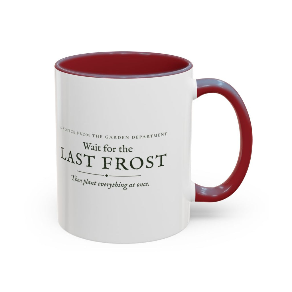 Last Frost Mug in Maroon, right side