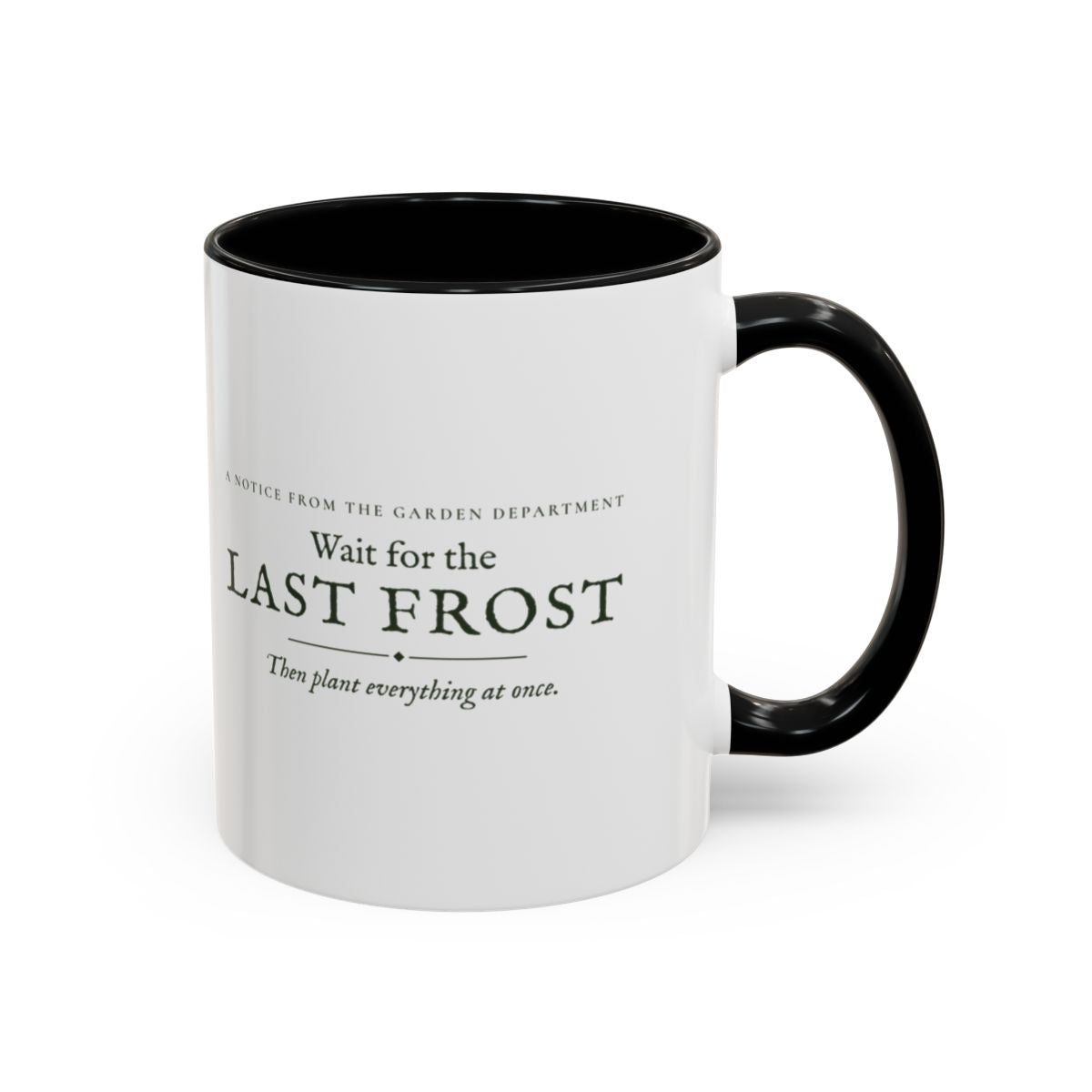 Last Frost Mug in Black, right side