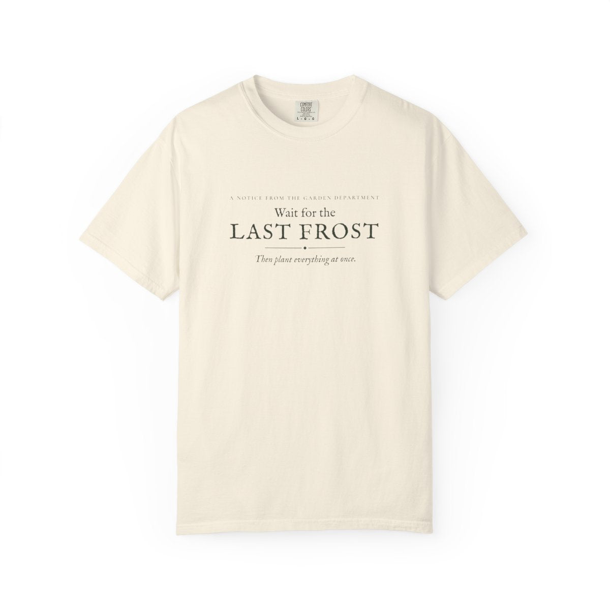 Last Frost Tee in Ivory, front view