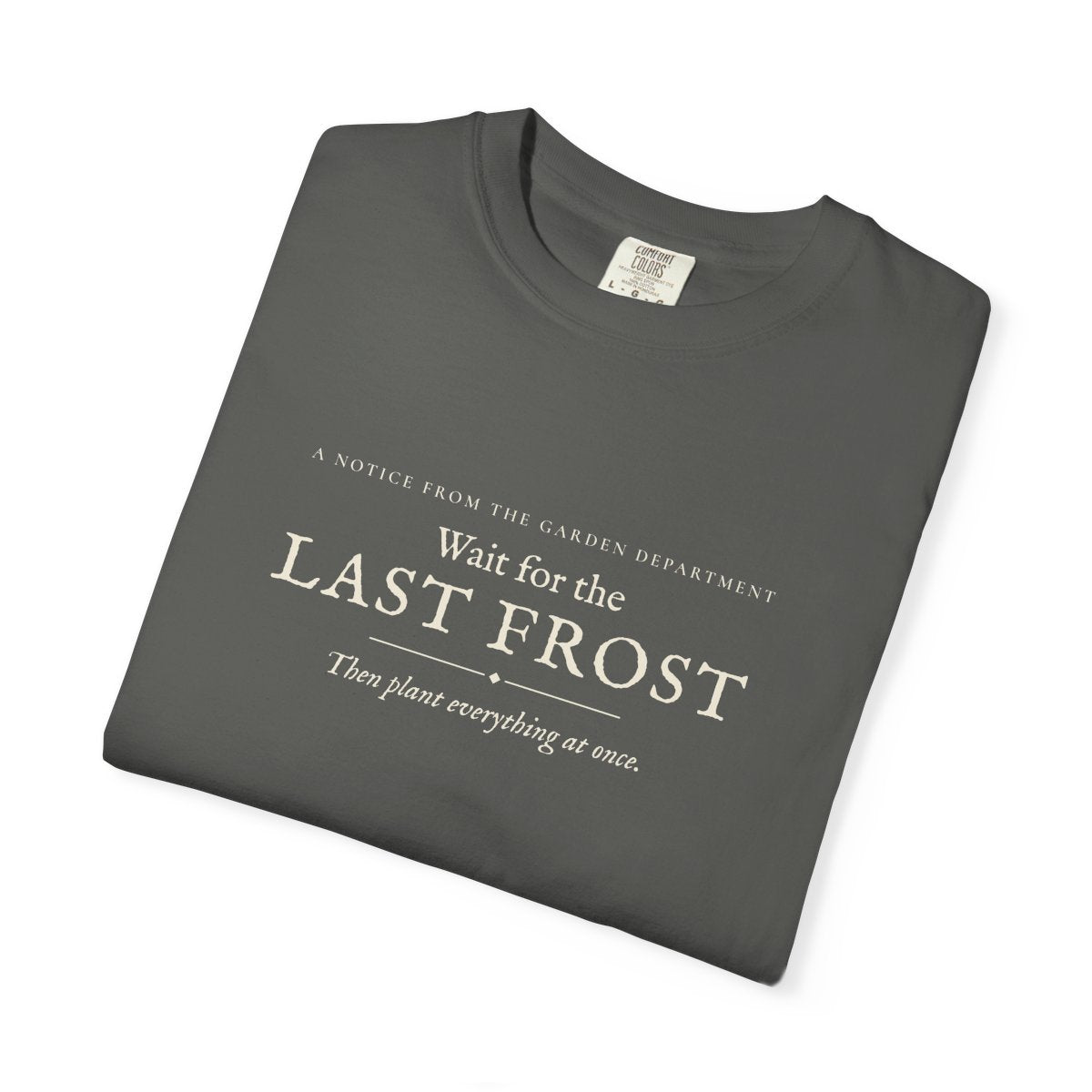 Last Frost Tee in Pepper, folded