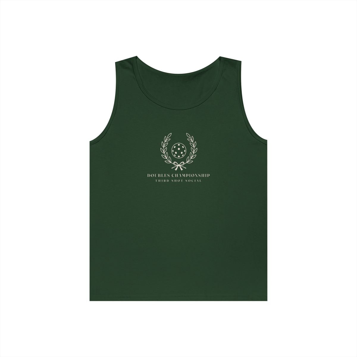 Laurel Tank in Forest Green, front view
