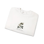 Leave the Clover Crewneck in White, folded