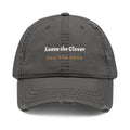 Leave the Clover Dad Hat in Charcoal Grey, front view