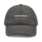 Leave the Clover Dad Hat in Charcoal Grey, front view