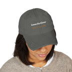 Leave the Clover Dad Hat in Charcoal Grey, on model