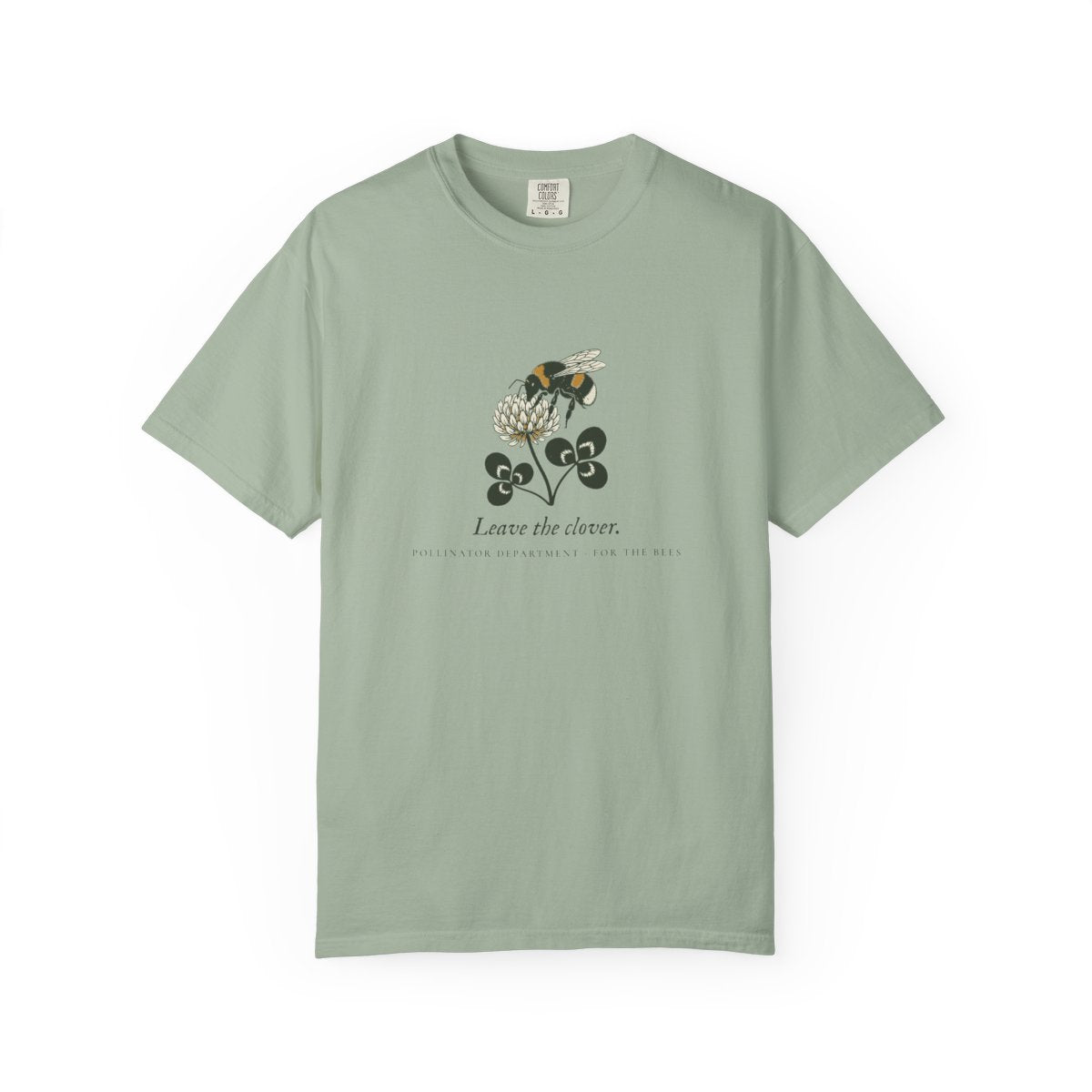 Leave the Clover Tee in Bay, front view