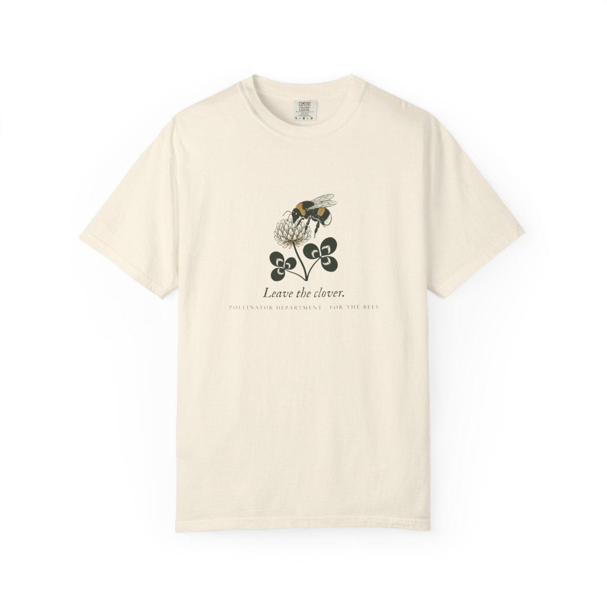 Leave the Clover Tee in Ivory, front view