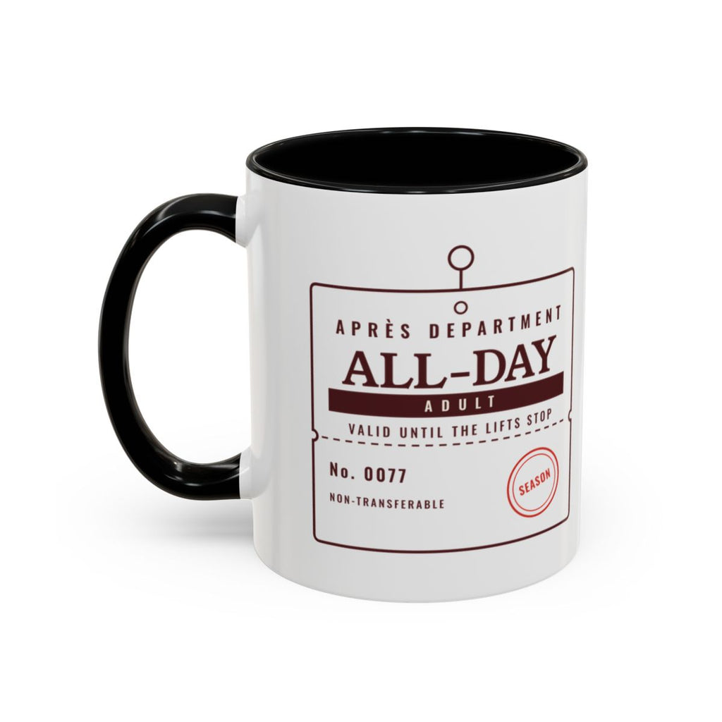 Lift Ticket Mug in Black, left side