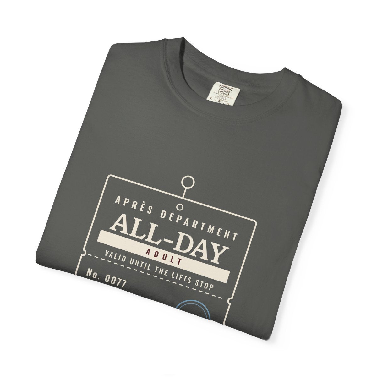 Lift Ticket Tee in Pepper, folded