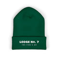 Lodge No. 7 Beanie in Spruce, front view
