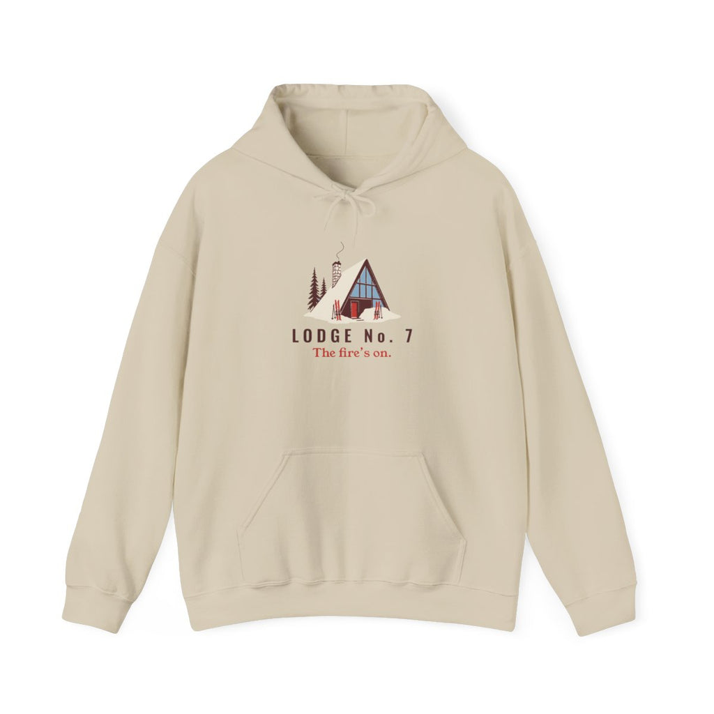 Lodge No. 7 Hoodie in Sand, front view
