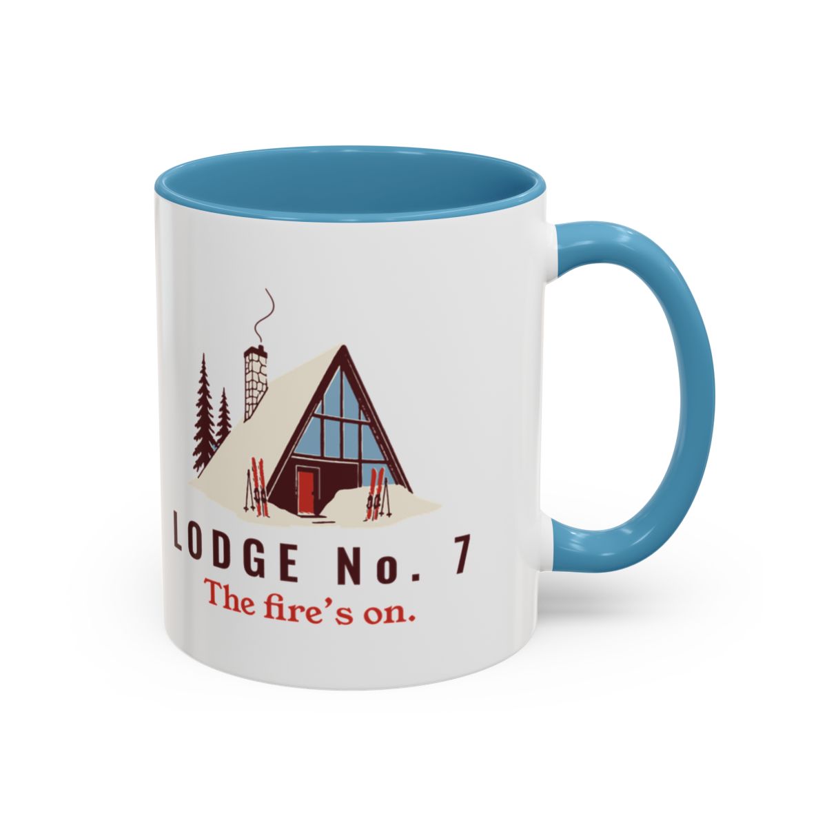 Lodge No. 7 Mug in Light Blue, right side