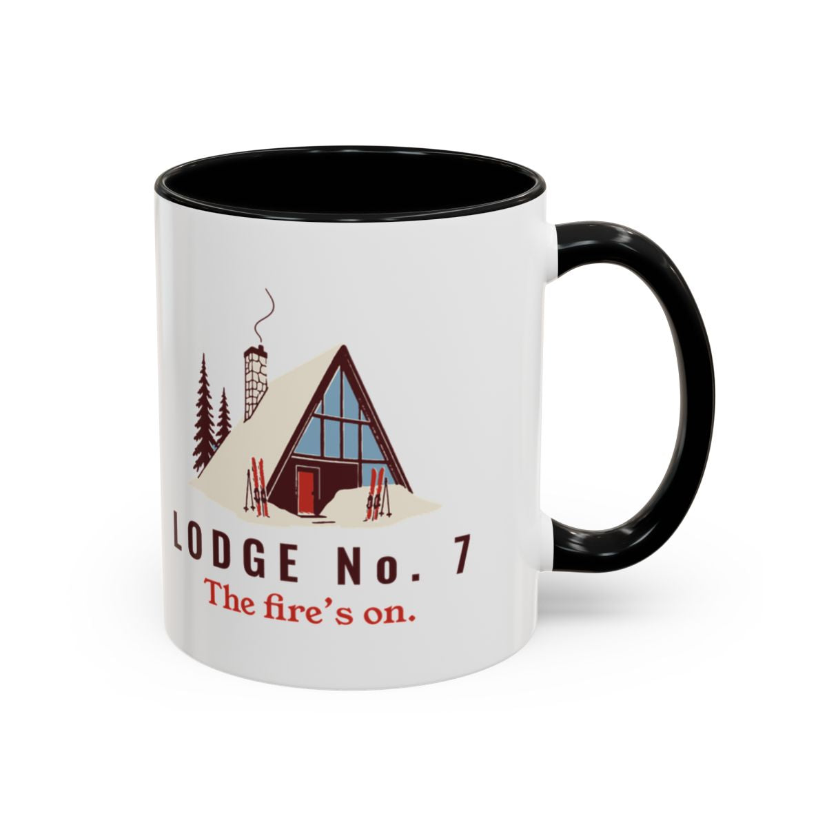 Lodge No. 7 Mug in Black, right side