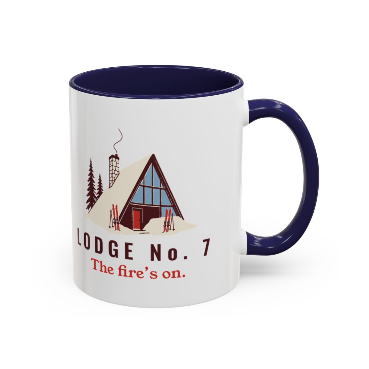 Lodge No. 7 Mug in Navy, right side