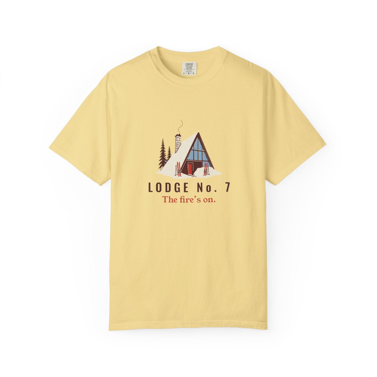 Lodge No. 7 Tee in Butter, front view