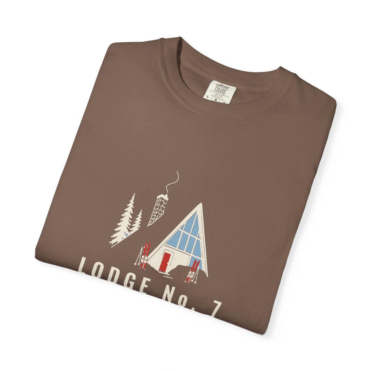Lodge No. 7 Tee in Espresso, folded