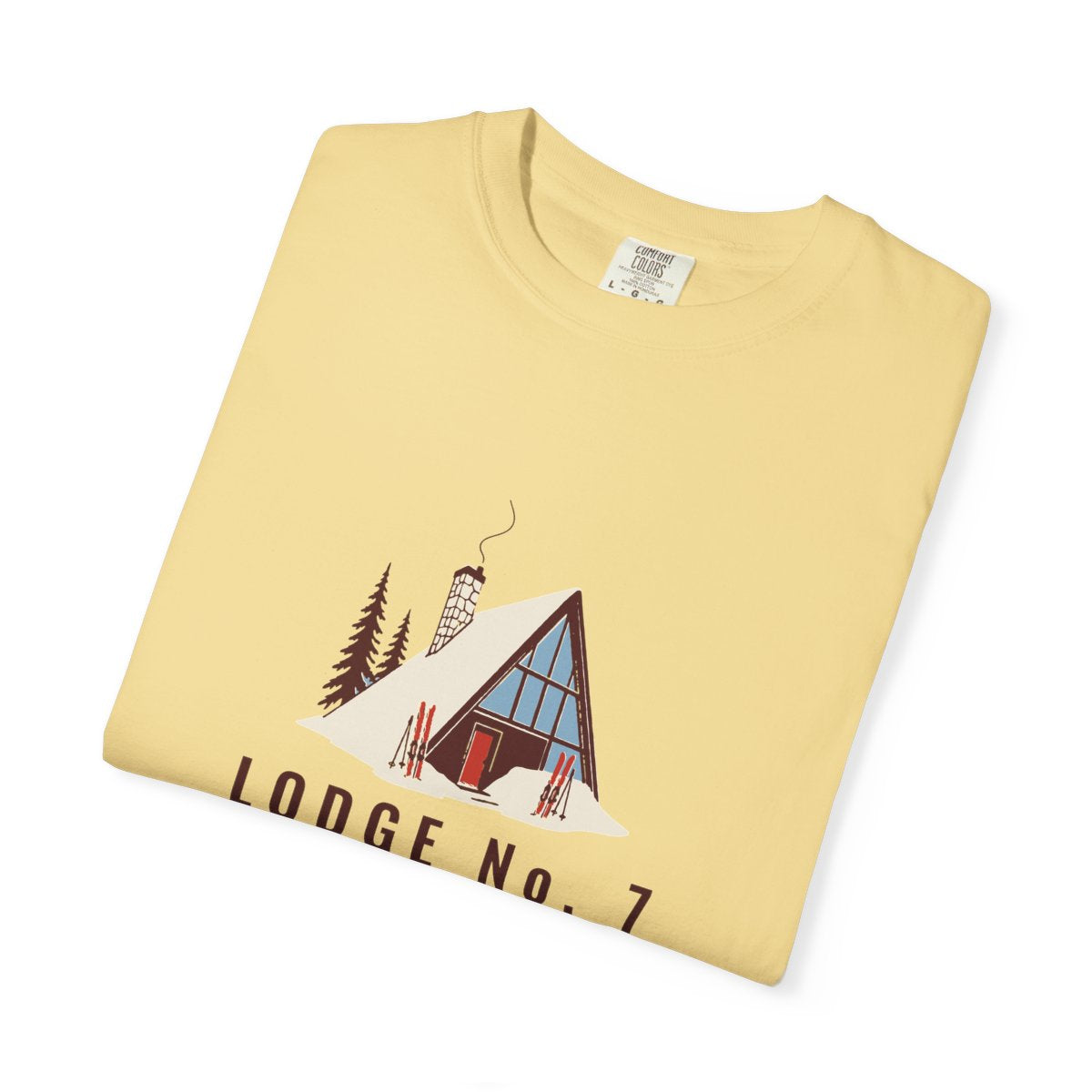 Lodge No. 7 Tee in Butter, folded