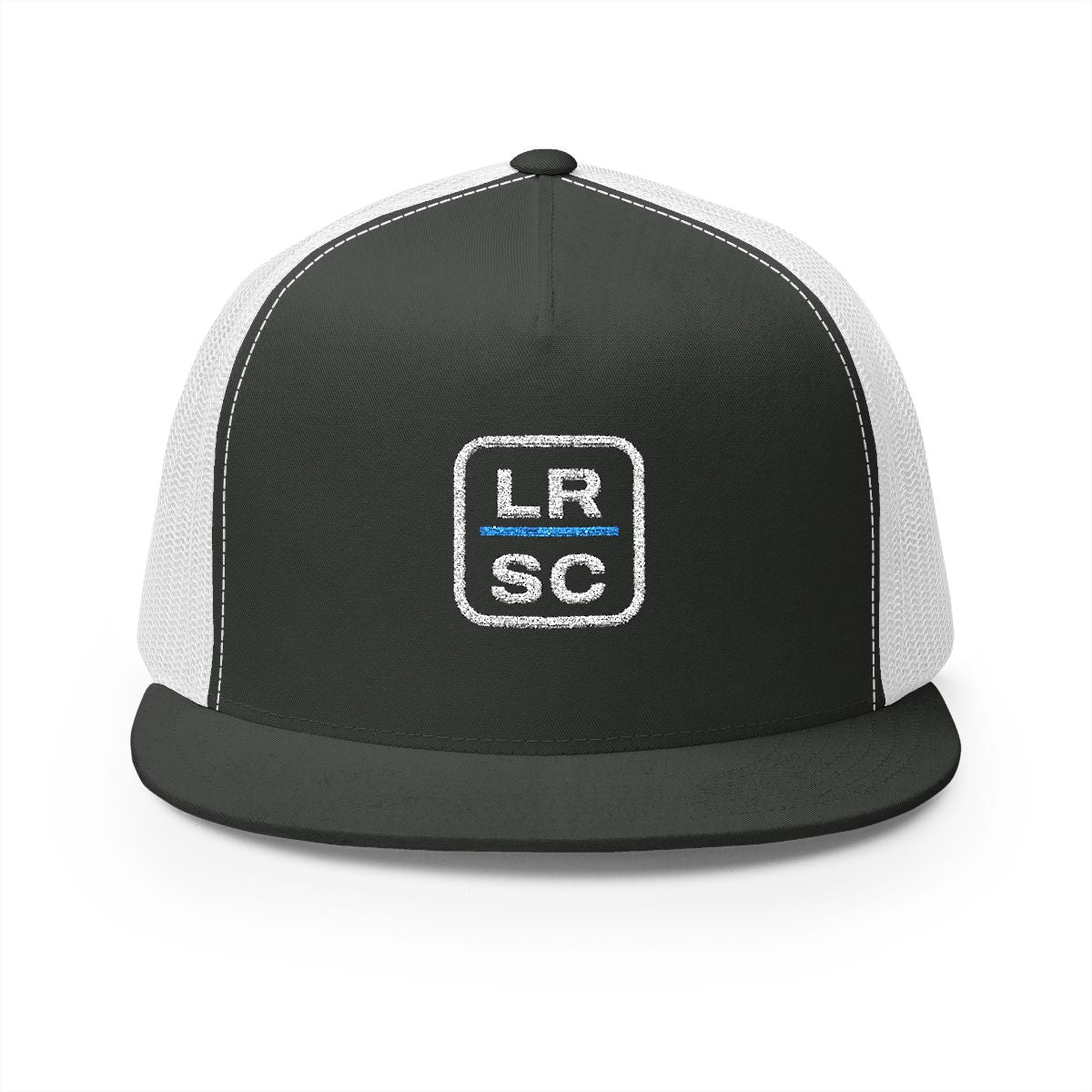 LRSC Monogram Trucker Cap in Charcoal/White, front view