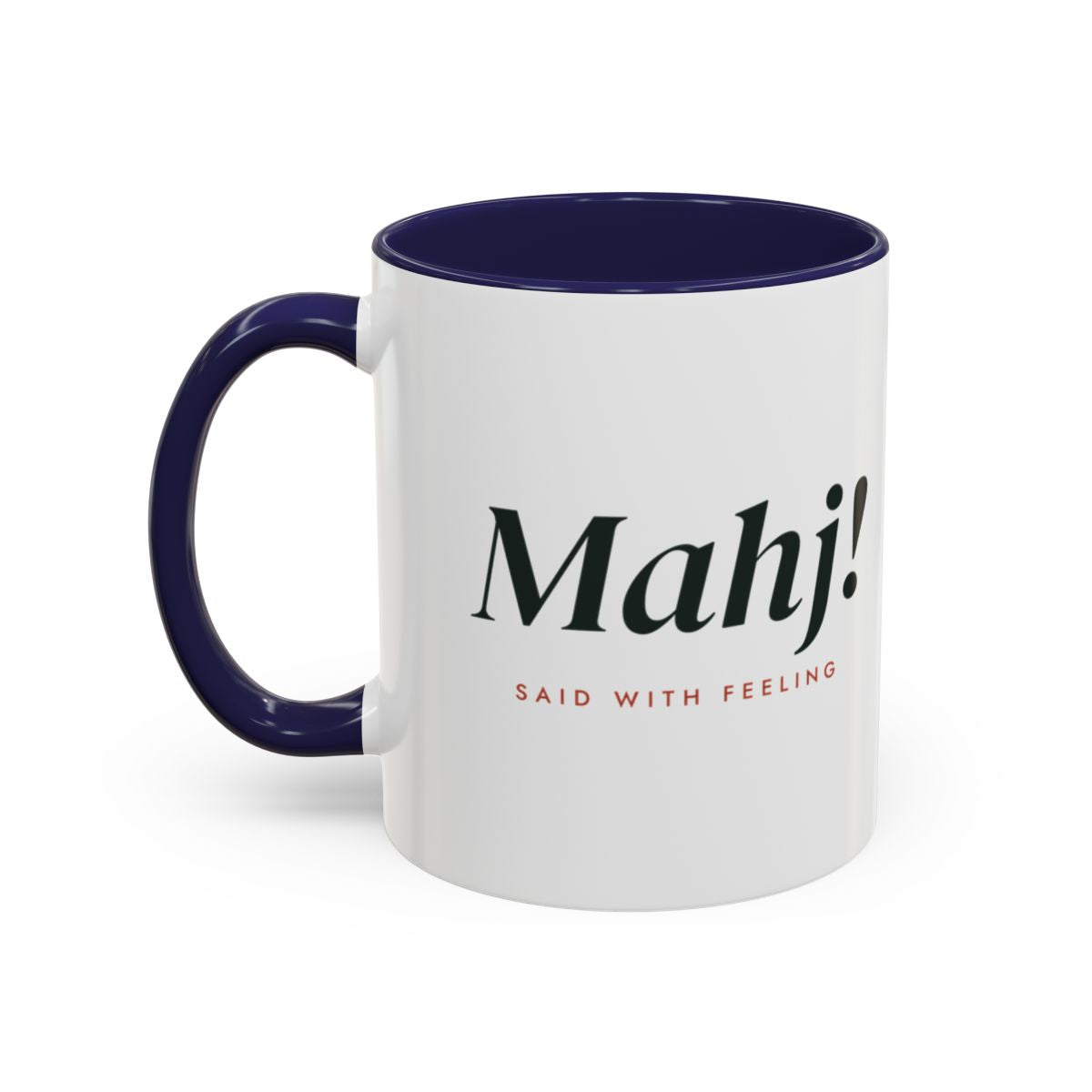 Mahj! Mug in Navy, left side