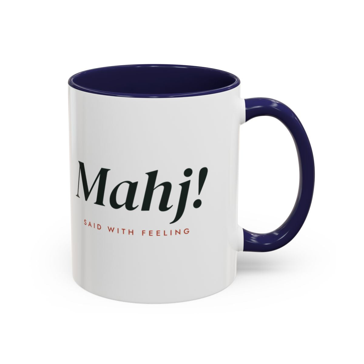 Mahj! Mug in Navy, right side