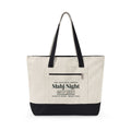 Mahj Night Mahj Bag in Natural/Black, front view