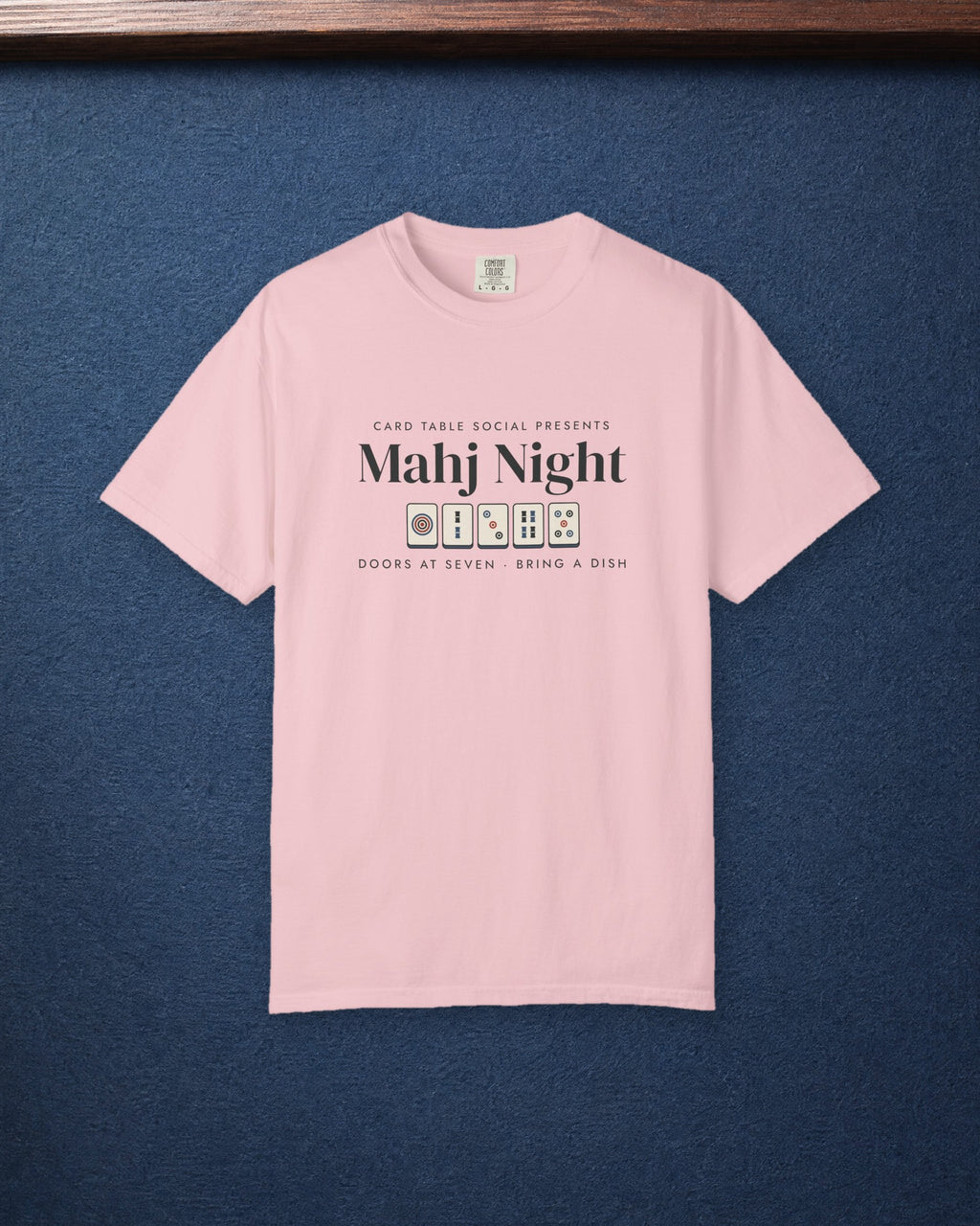 Mahj Night Tee in Blossom, styled