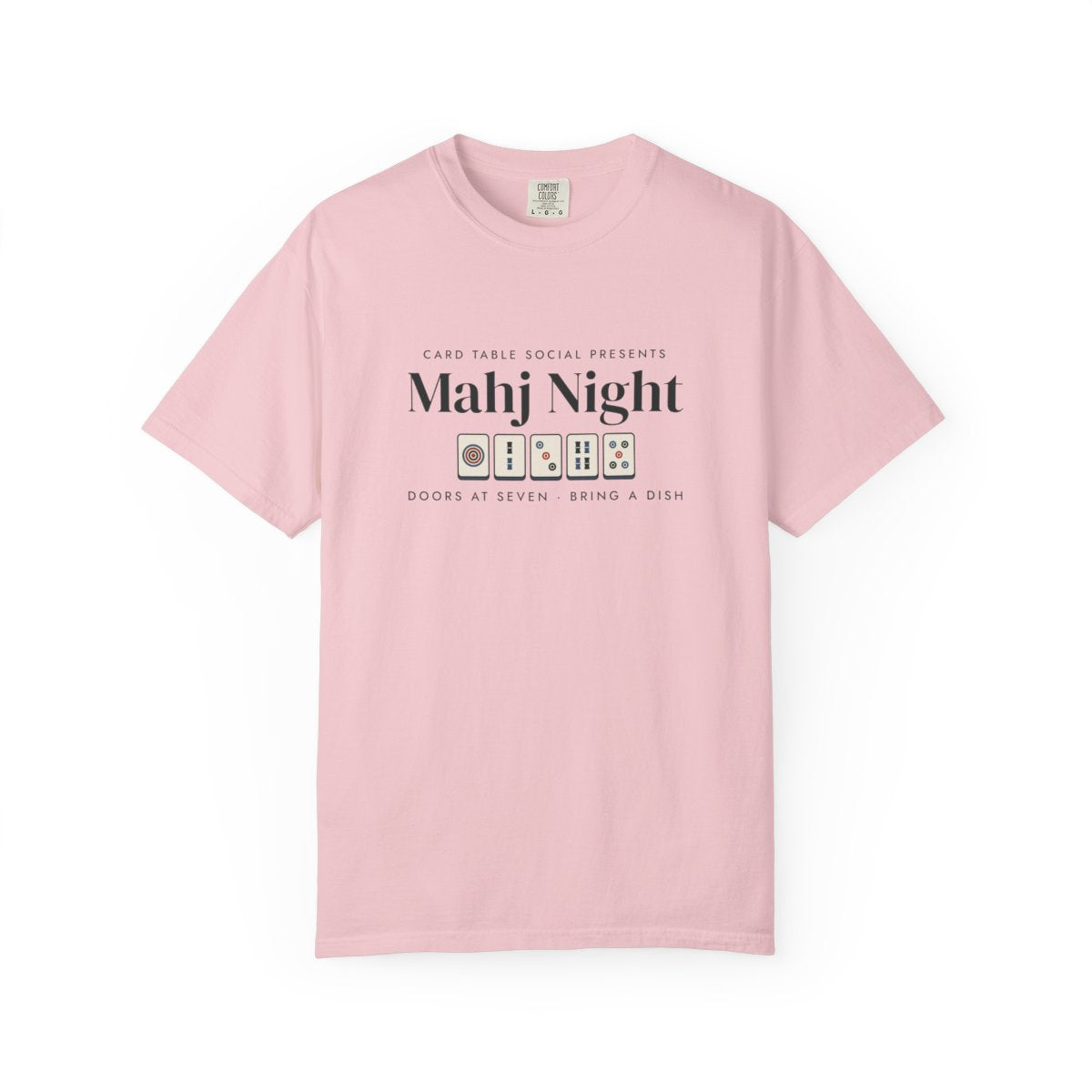 Mahj Night Tee in Blossom, front view