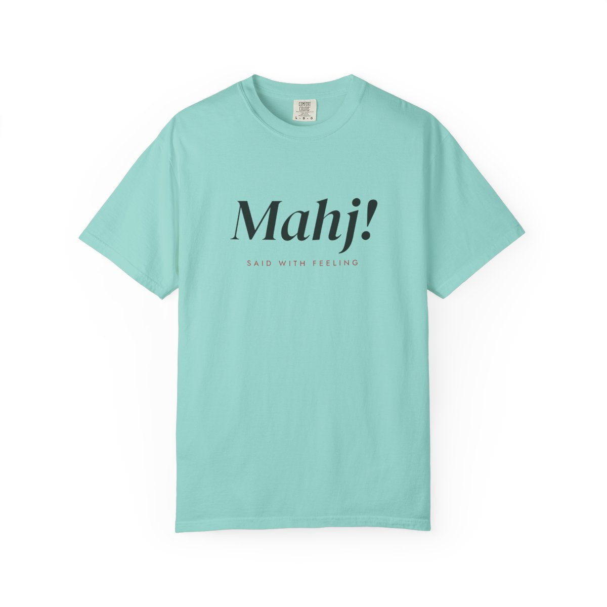 Mahj! Tee in Chalky Mint, front view