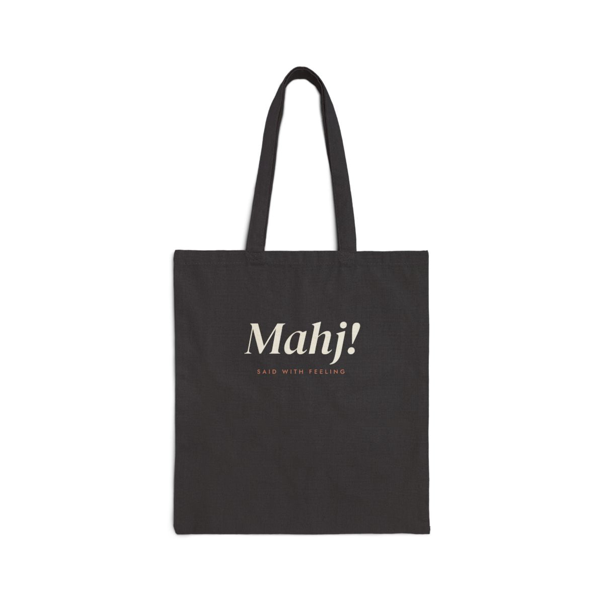 Mahj! Tote in Black, front view