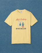 Mid-Century Doubles Tee in Butter, styled
