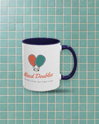 Mixed Doubles Mug in Navy, styled