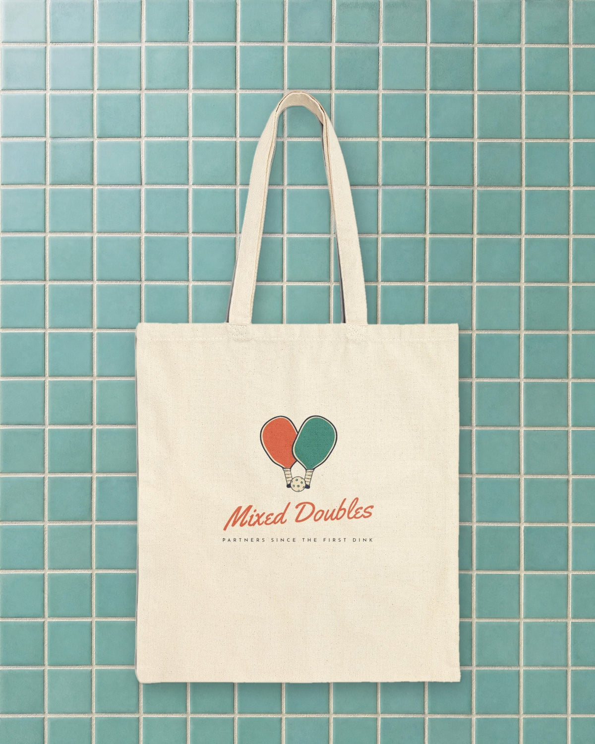 Mixed Doubles Tote in Natural, styled