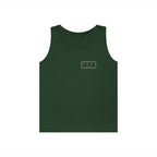 Monogram Shield Tank in Forest Green, front view