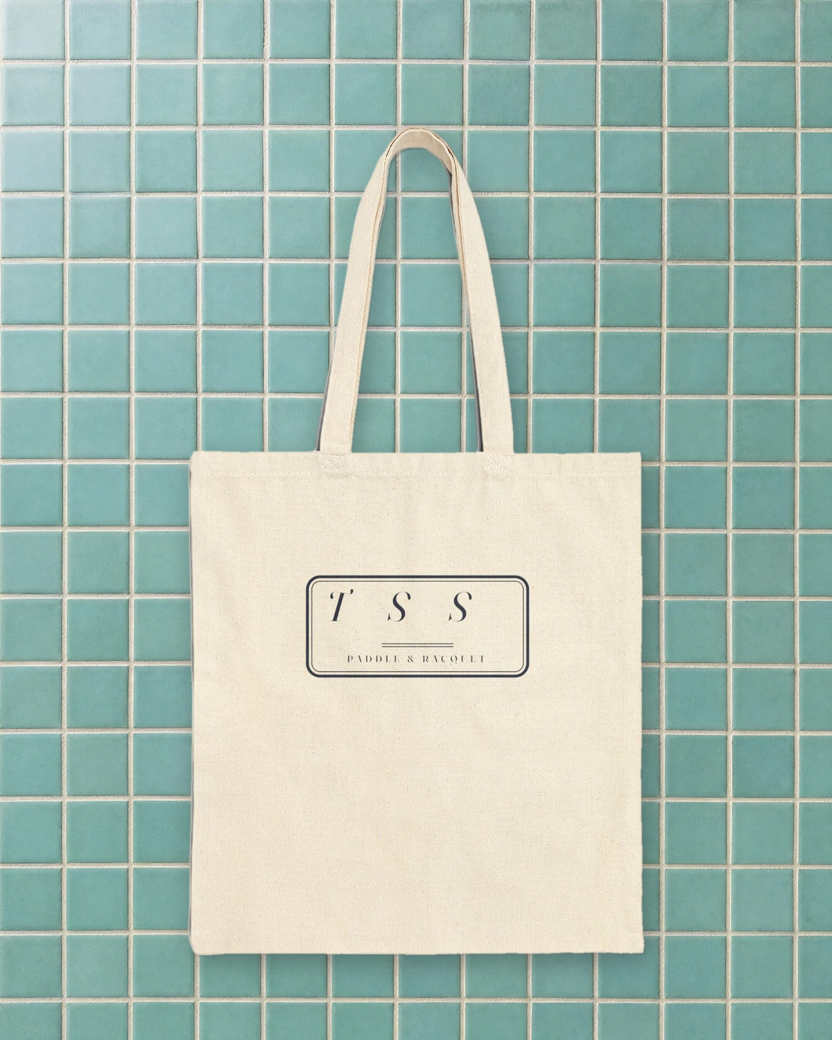 Monogram Shield Tote in Natural, styled