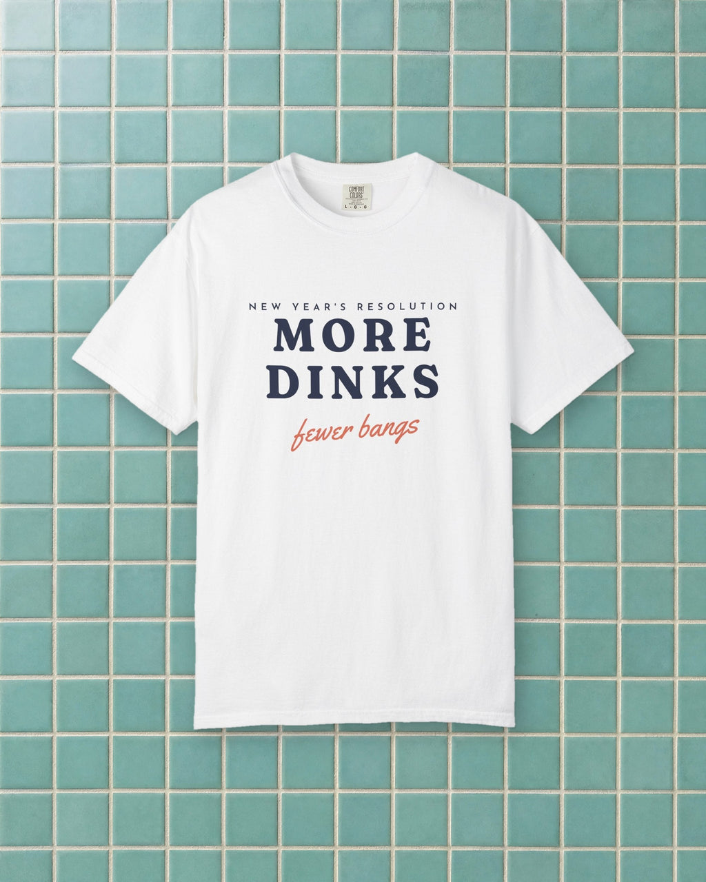 More Dinks Tee in White, styled