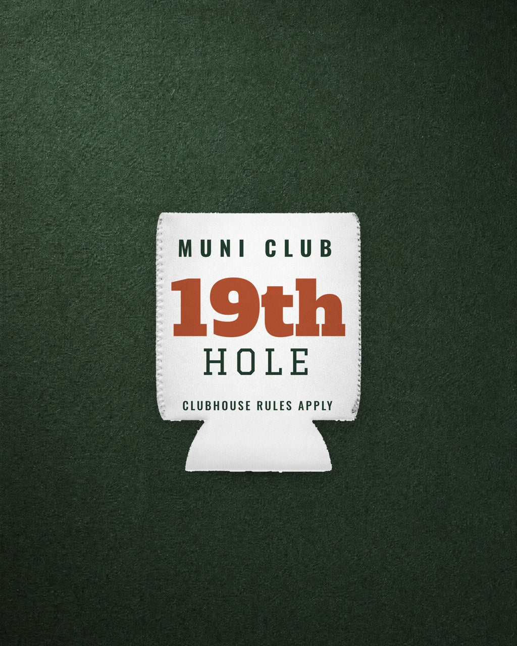 19th Hole Can Cooler in White, styled