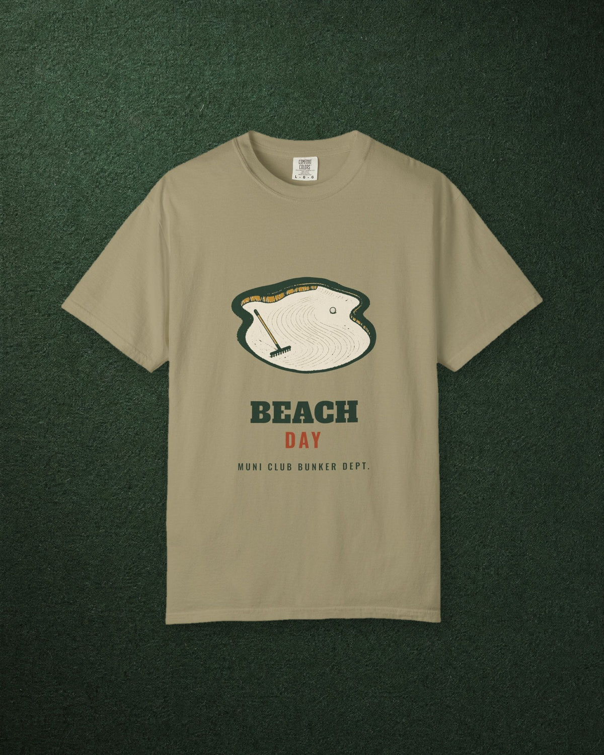 Beach Day Tee in Khaki, styled
