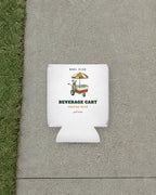 Beverage Cart Can Cooler in White, styled