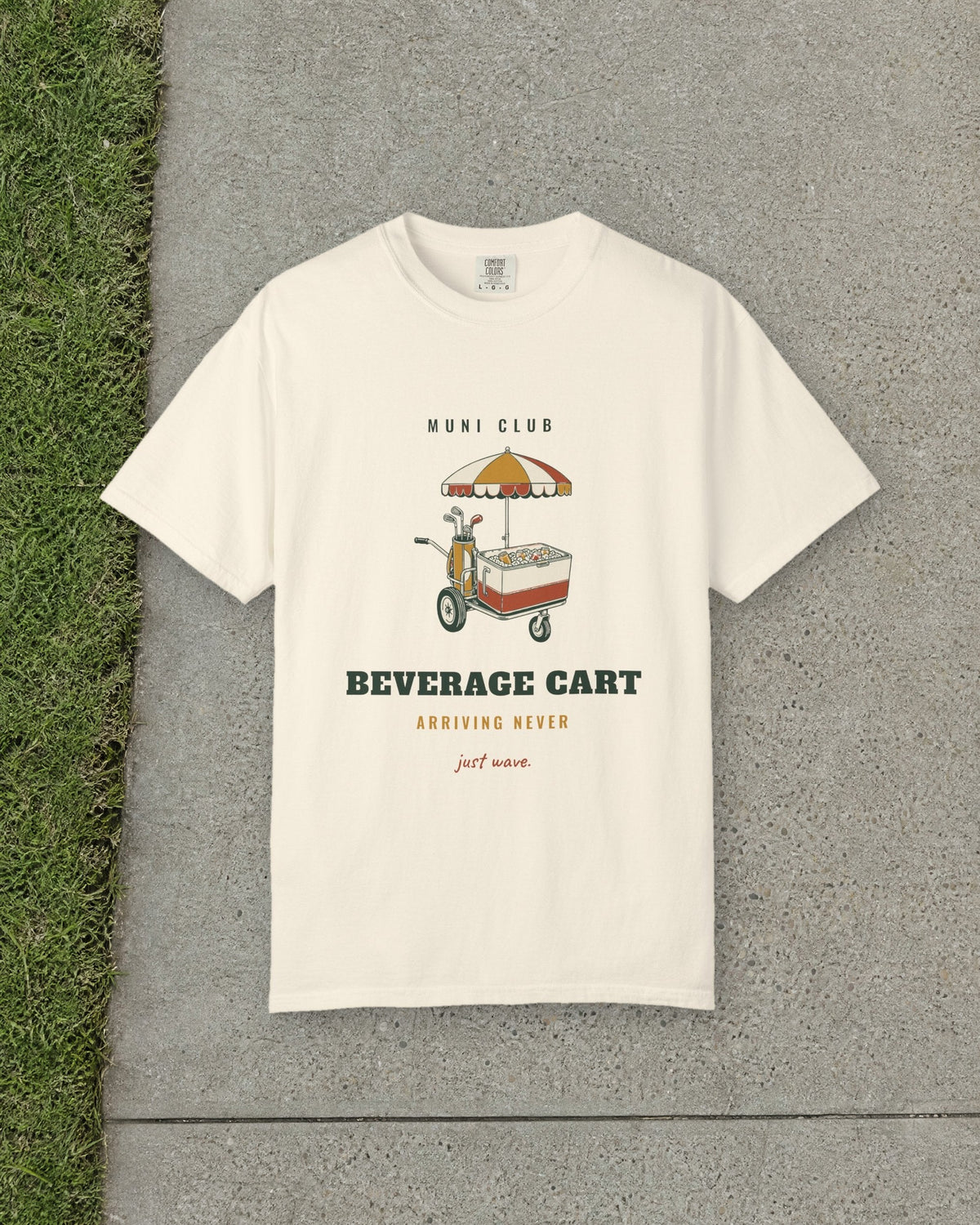 Beverage Cart Tee in Ivory, styled