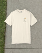 Flag Chest Mark Tee in Ivory, styled