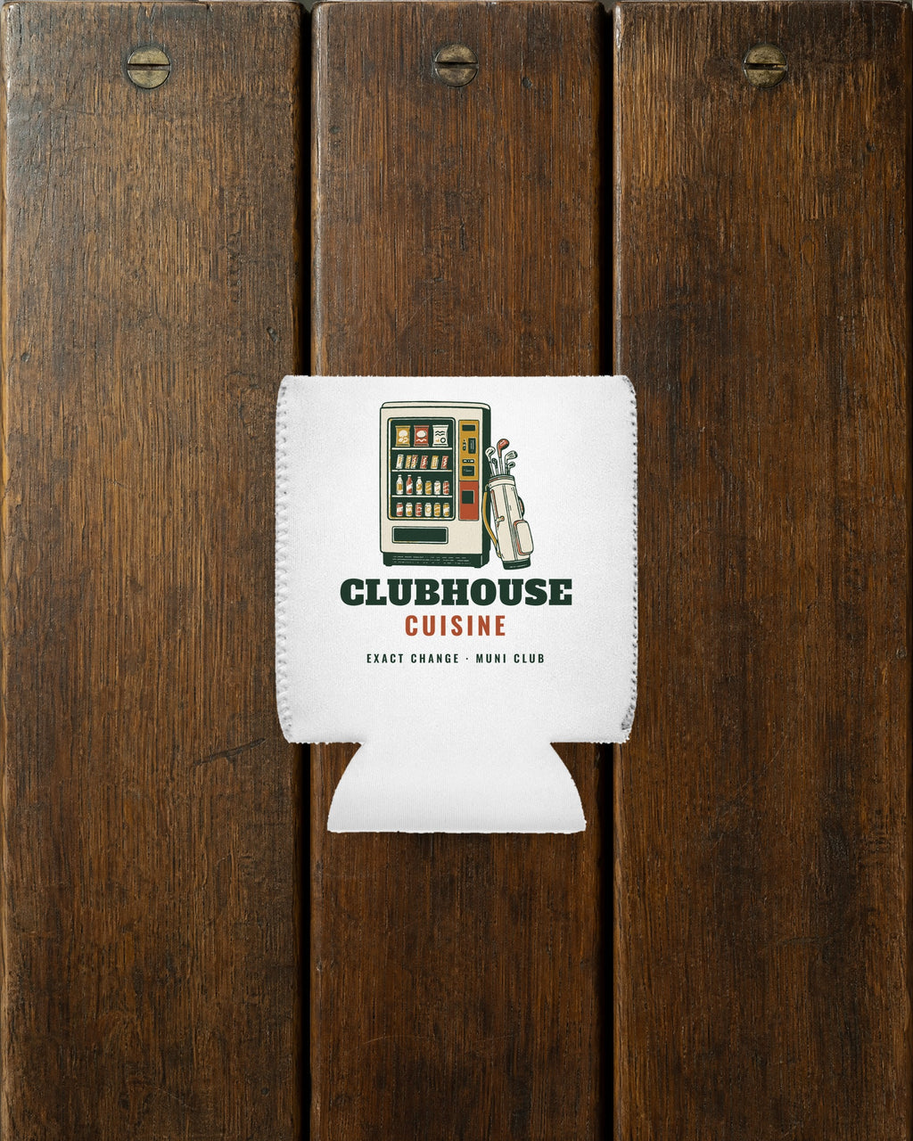 Clubhouse Cuisine Can Cooler in White, styled