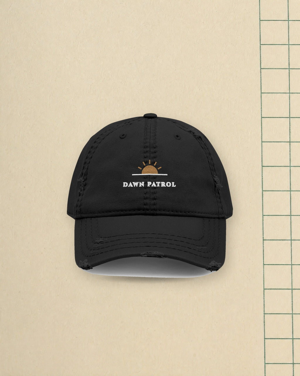 Dawn Patrol Dad Hat in Black, styled
