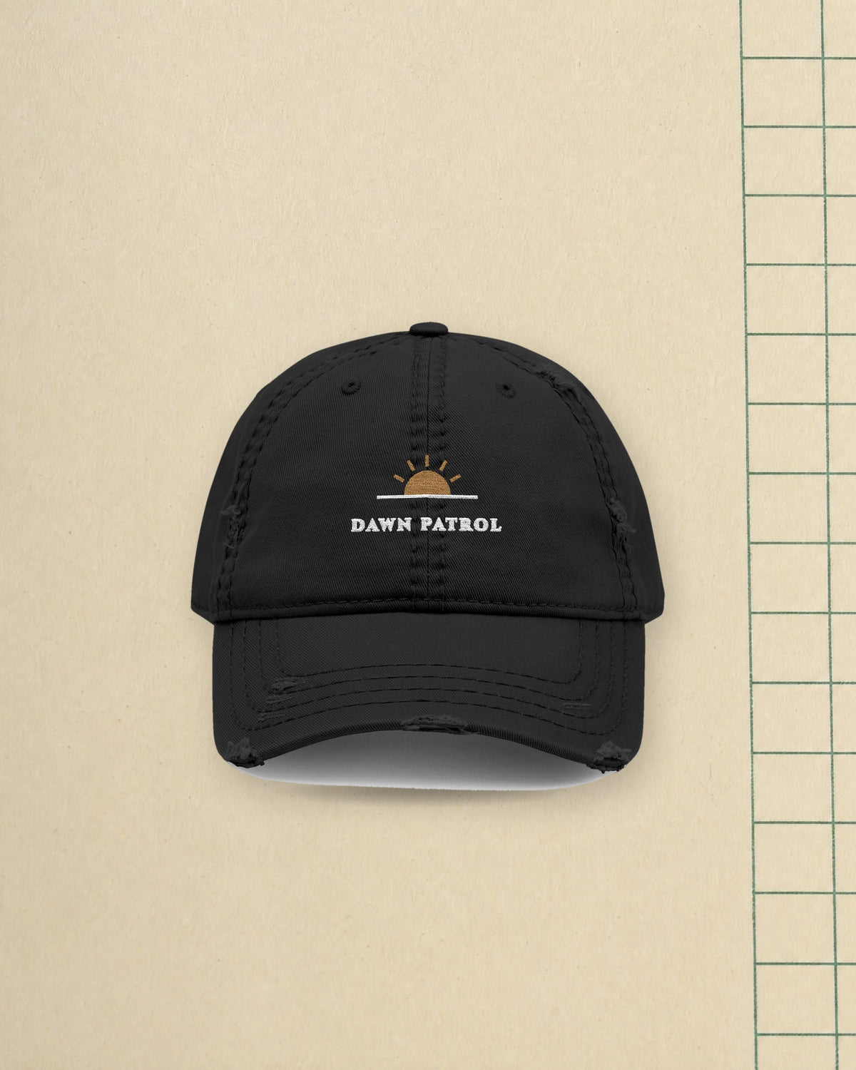 Dawn Patrol Dad Hat in Black, styled