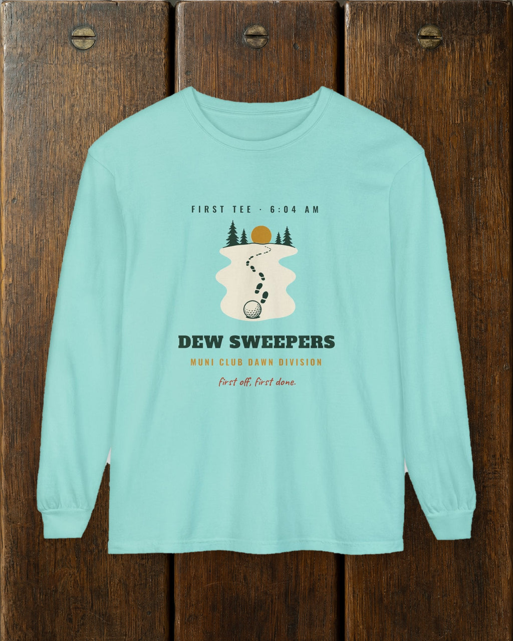 Dew Sweepers Long Sleeve Tee in Chalky Mint, styled
