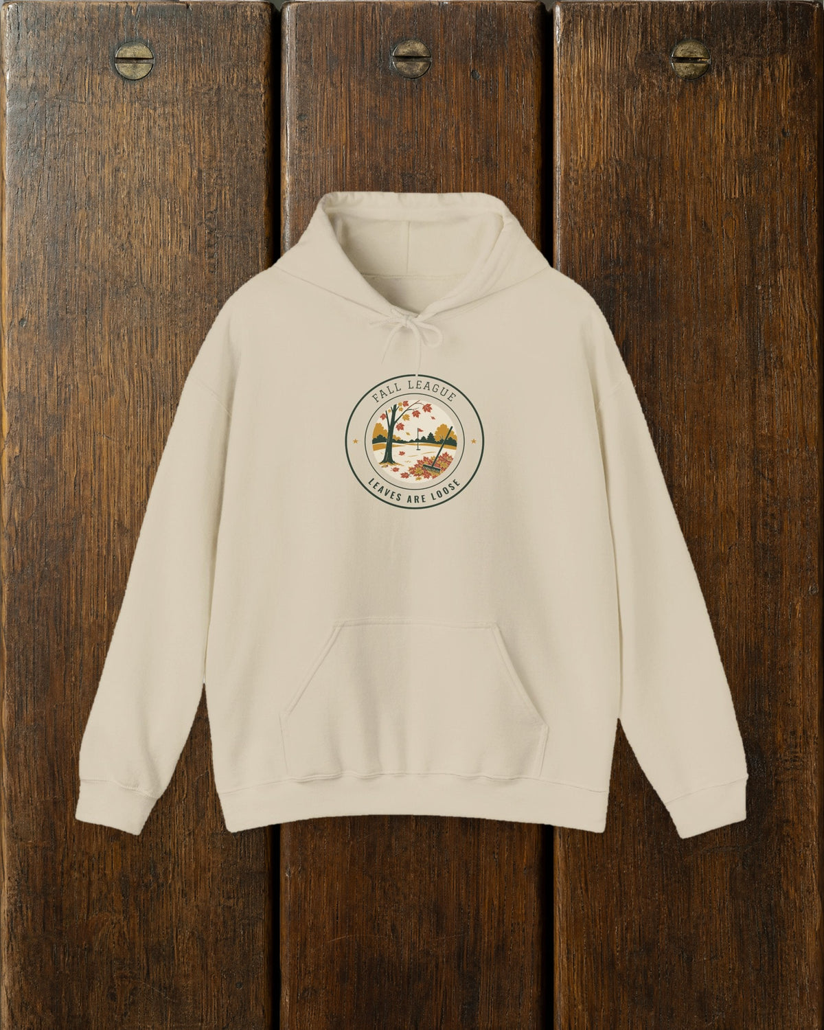 Fall League Hoodie in Sand, styled
