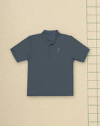 Flagstick Polo in Steel Grey, styled