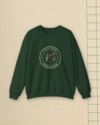 Frost Delay Crewneck in Forest Green, styled