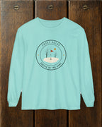 Frost Delay Long Sleeve Tee in Chalky Mint, styled