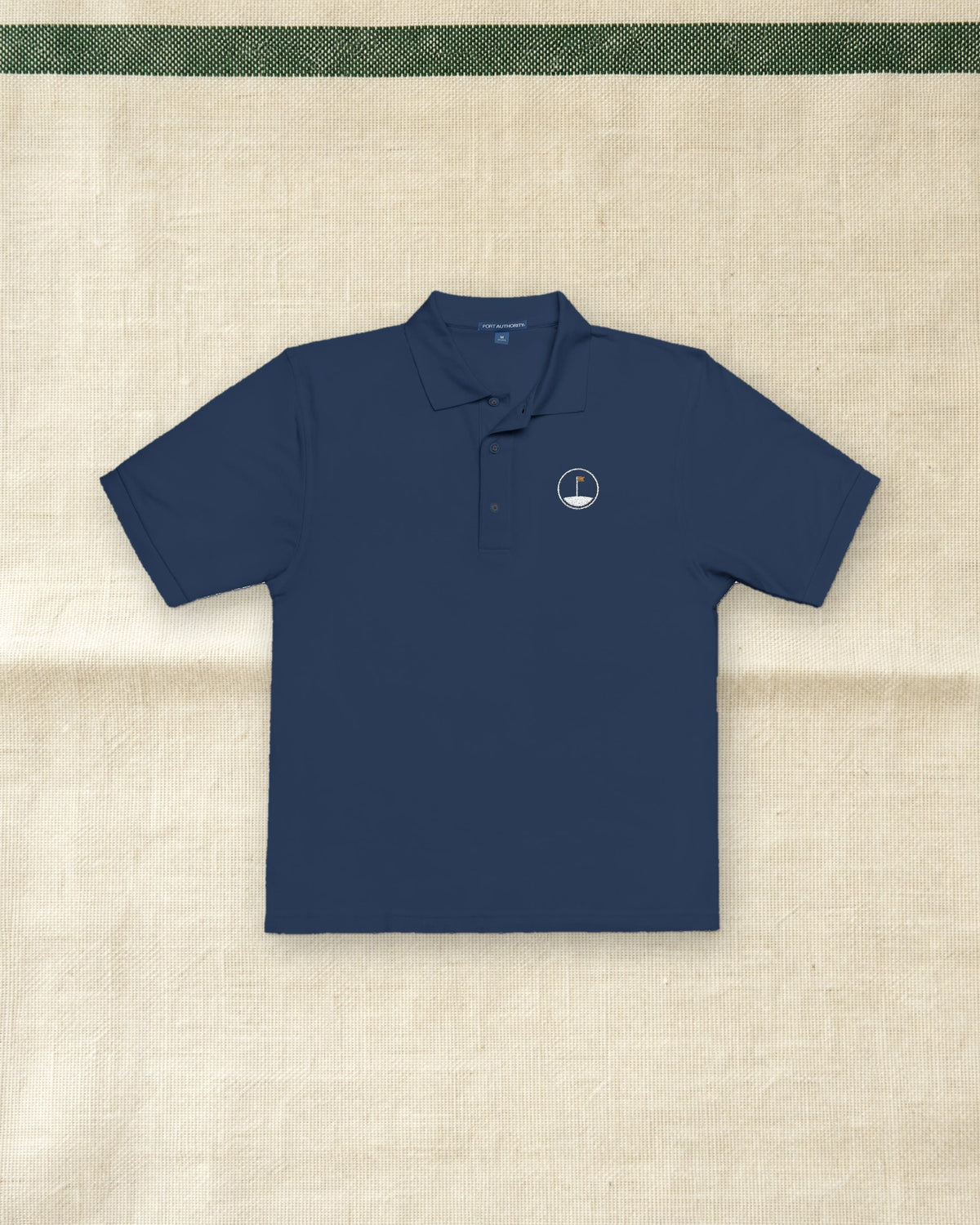 Flag on the Green Polo in Navy, styled
